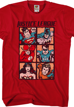 Comic Panels Justice League T-Shirt