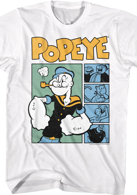 Comic Panels Popeye T-Shirt - main product image