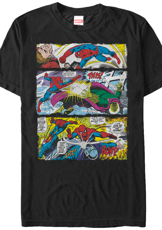 Comic Panels Spider-Man T-Shirt - main product image