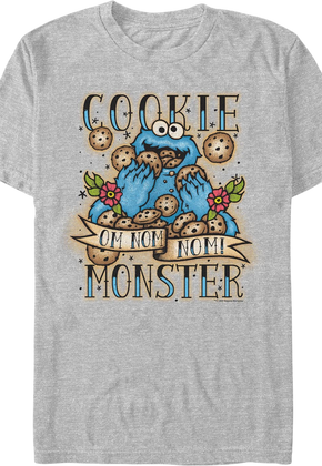 Cookie Monster Tattoo Sesame Street T-Shirt