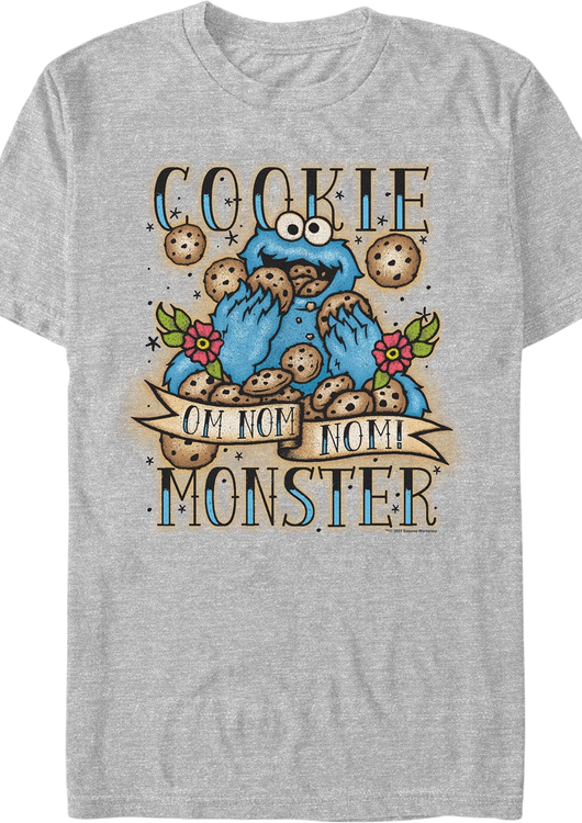 Cookie Monster Tattoo Sesame Street T-Shirt - main product image