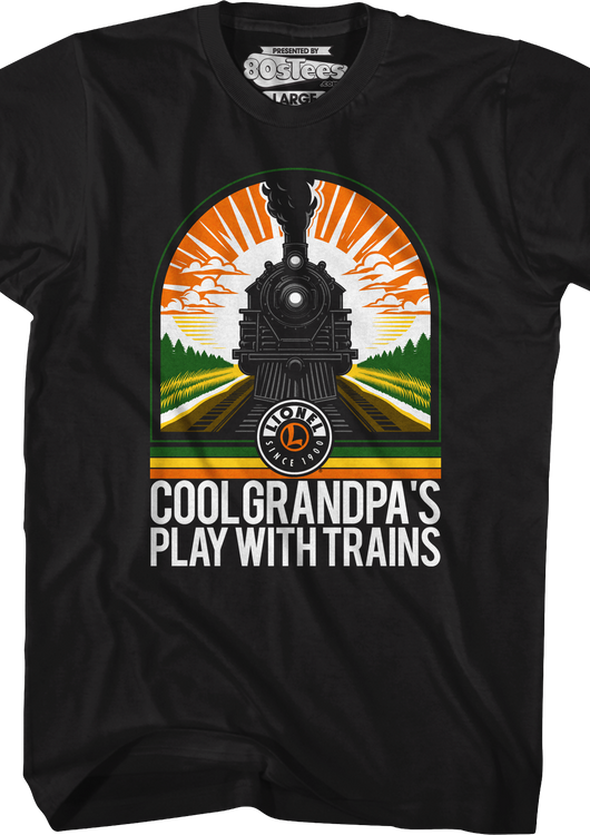 Cool Grandpa's Play With Trains Lionel Trains T-Shirt - main product image