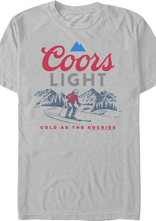 Cold As The Rockies Skiing Coors Light T-Shirt - main product image