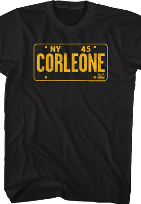 Corleone License Plate Godfather T-Shirt