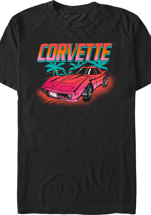 Corvette Palm Trees Chevrolet T-Shirt - main product image