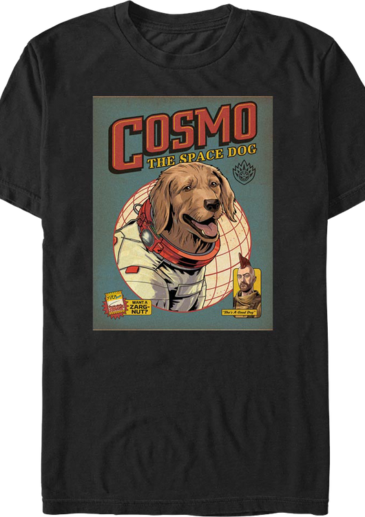 Cosmo The Space Dog Comic Book Cover Guardians Of The Galaxy T-Shirt - main product image