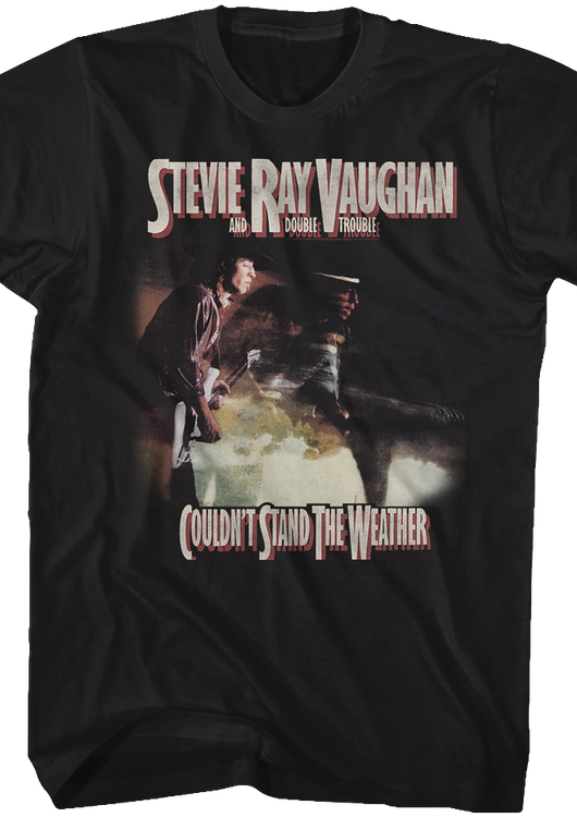 Couldn't Stand The Weather Stevie Ray Vaughan Black T-Shirt - main product image