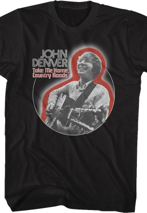 Country Roads Outline John Denver T-Shirt