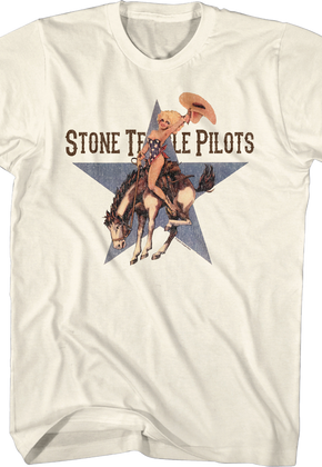 Cowgirl Riding Bronco Stone Temple Pilots T-Shirt