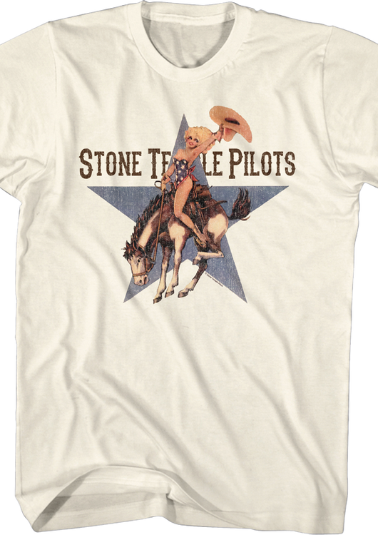 Cowgirl Riding Bronco Stone Temple Pilots T-Shirt - main product image