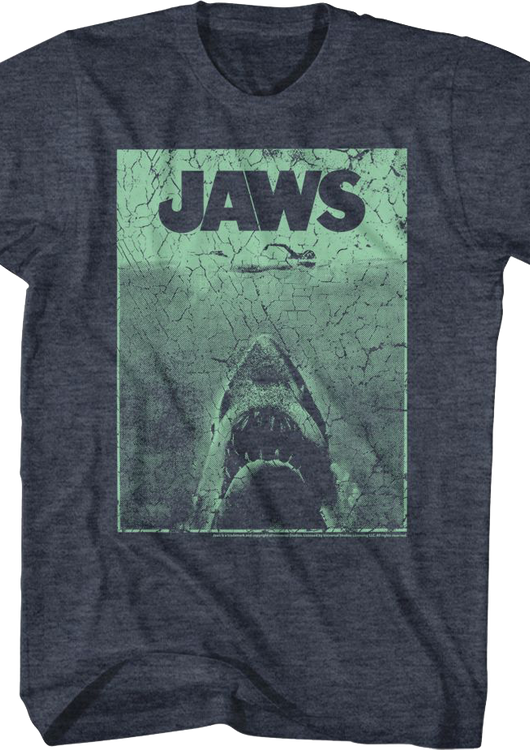 Cracked Poster Jaws T-Shirt - main product image