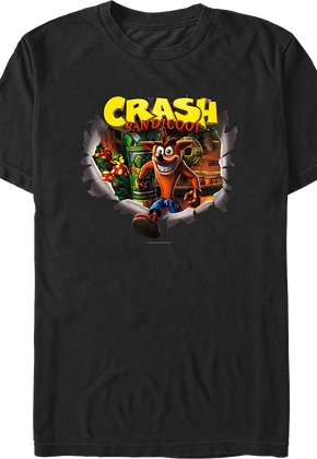 Crashing Through Crash Bandicoot T-Shirt