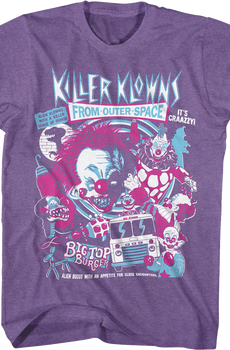 Crazy Collage Killer Klowns From Outer Space T-Shirt