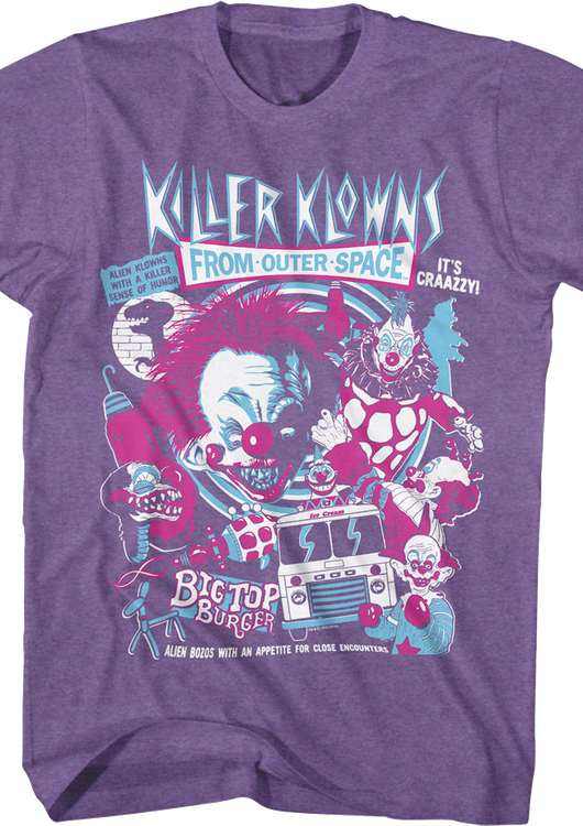 Crazy Collage Killer Klowns From Outer Space T-Shirt - main product image