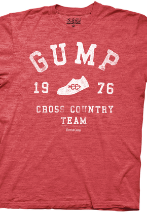Distressed Red Cross Country Forrest Gump Shirt