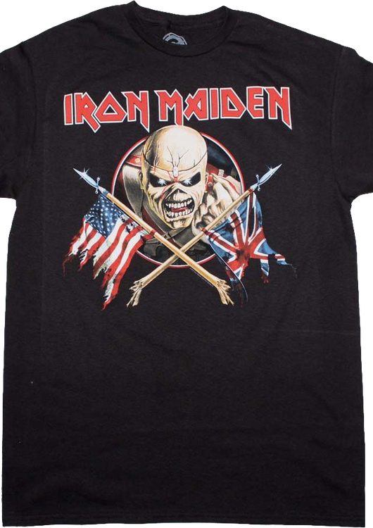 Crossed Flags Iron Maiden T-Shirt - main product image