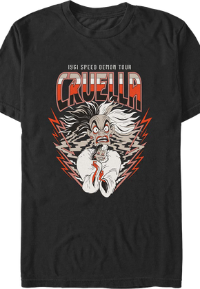 Cruella Speed Demon Tour Disney T-Shirt