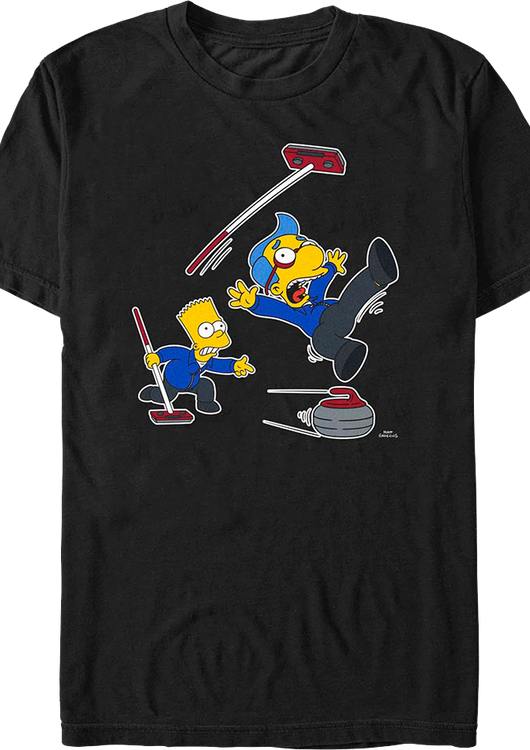 Curling Fail Simpsons T-Shirt - main product image