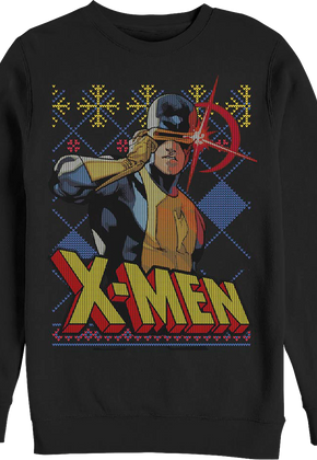 Cyclops Faux Ugly X-Men Christmas Sweater Marvel Comics Sweatshirt