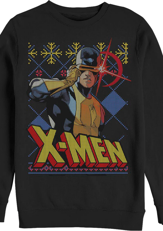 Cyclops Faux Ugly X-Men Christmas Sweater Marvel Comics Sweatshirt - main product image
