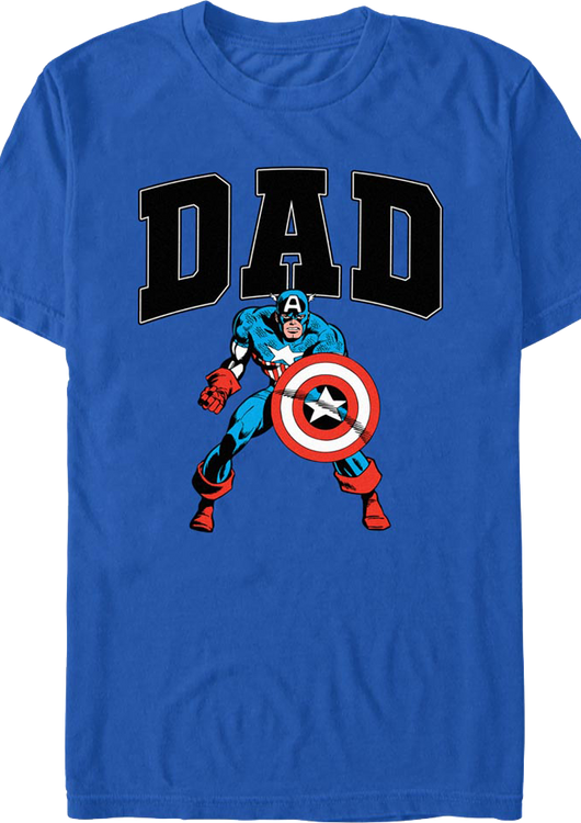 Dad Captain America Marvel Comics T-Shirt - main product image