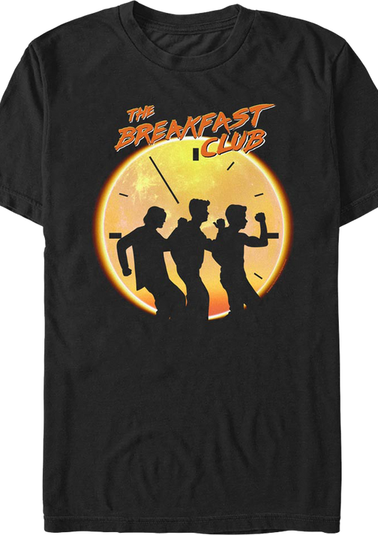 Dancing Clock Silhouettes Breakfast Club T-Shirt - main product image