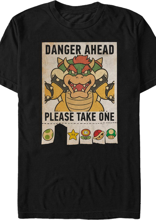 Danger Ahead Super Mario Bros. T-Shirt - main product image