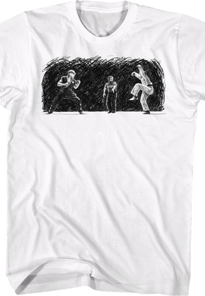 Daniel vs Johnny Sketch Karate Kid T-Shirt