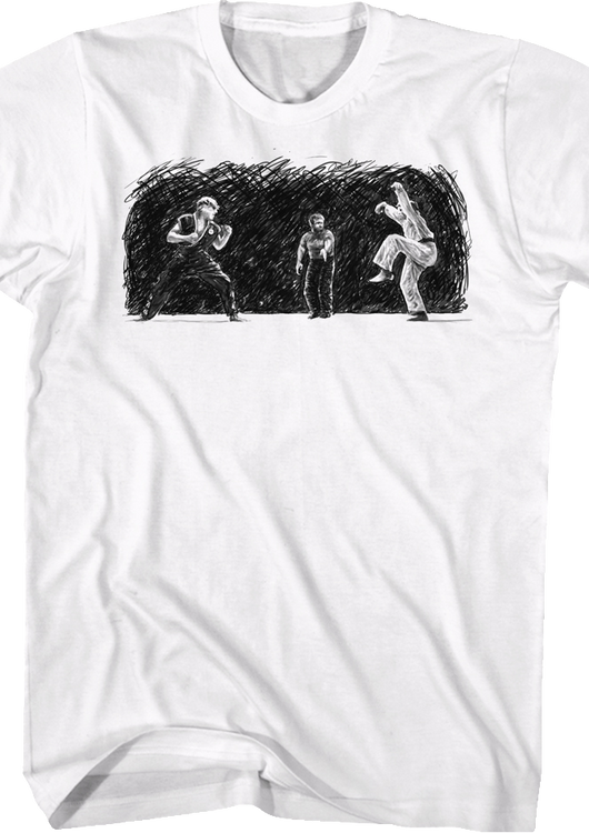 Daniel vs Johnny Sketch Karate Kid T-Shirt - main product image