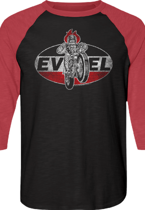 Daredevil Evel Knievel Raglan Baseball Shirt