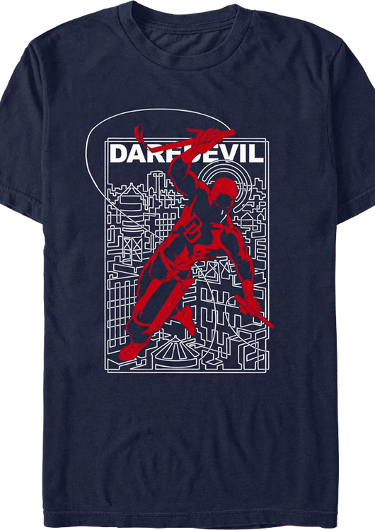 Daredevil Hell's Kitchen Blueprint Marvel Comics T-Shirt - main product image