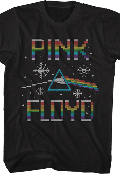 Dark Side of the Moon Faux Ugly Christmas Sweater Pink Floyd T-Shirt