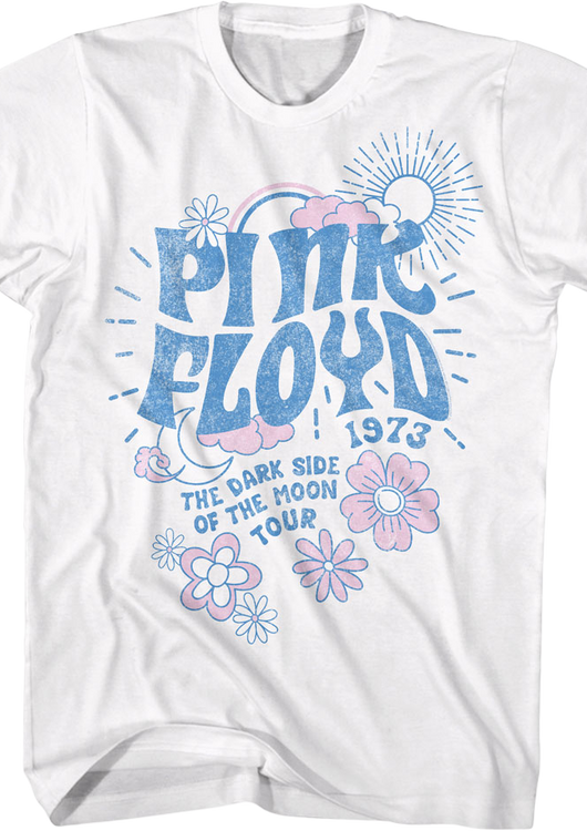 Dark Side of the Moon Flowers Pink Floyd T-Shirt - main product image