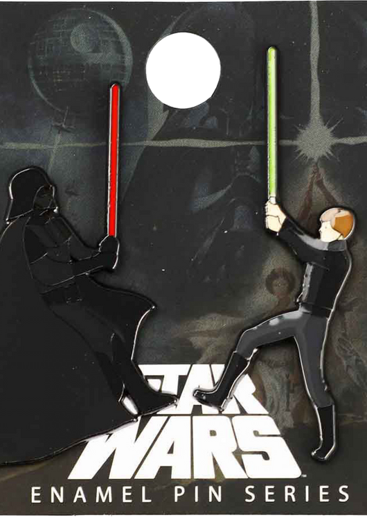 Darth Vader and Luke Skywalker Star Wars Enamel Pins - main product image