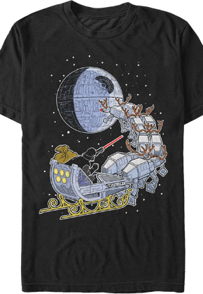 Darth Vader Christmas Sleigh Star Wars T-Shirt