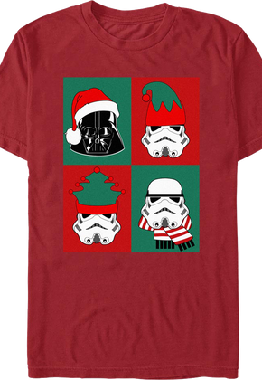 Darth Vader & Stormtroopers Christmas Collage Star Wars T-Shirt