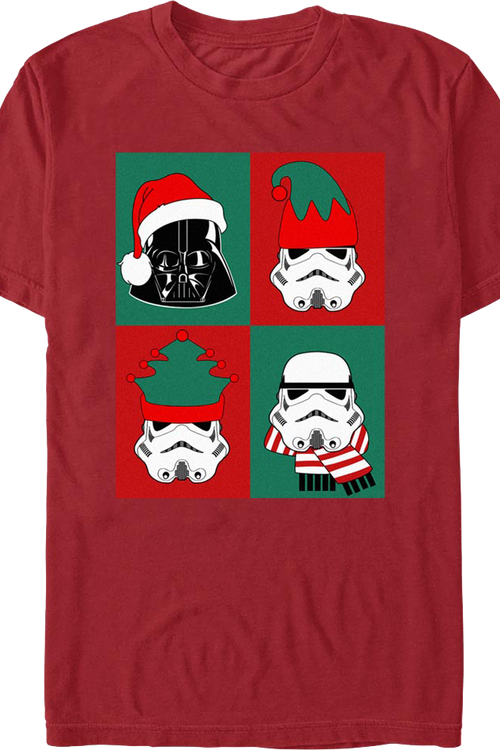Darth Vader & Stormtroopers Christmas Collage Star Wars T-Shirt - main product image