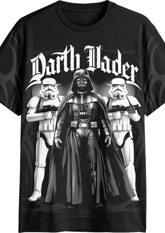 Darth Vader & Stormtroopers Cyber Sigilism Star Wars T-Shirt - main product image