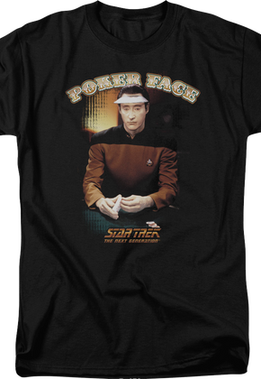 Data's Poker Face Star Trek The Next Generation T-Shirt