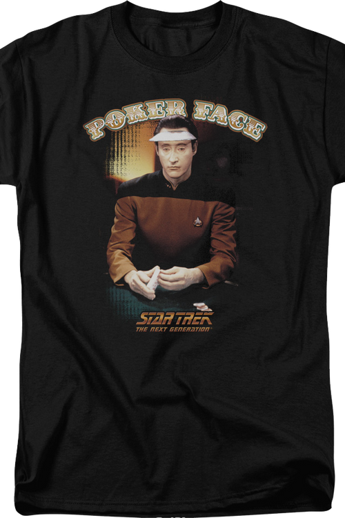Data's Poker Face Star Trek The Next Generation T-Shirt - main product image
