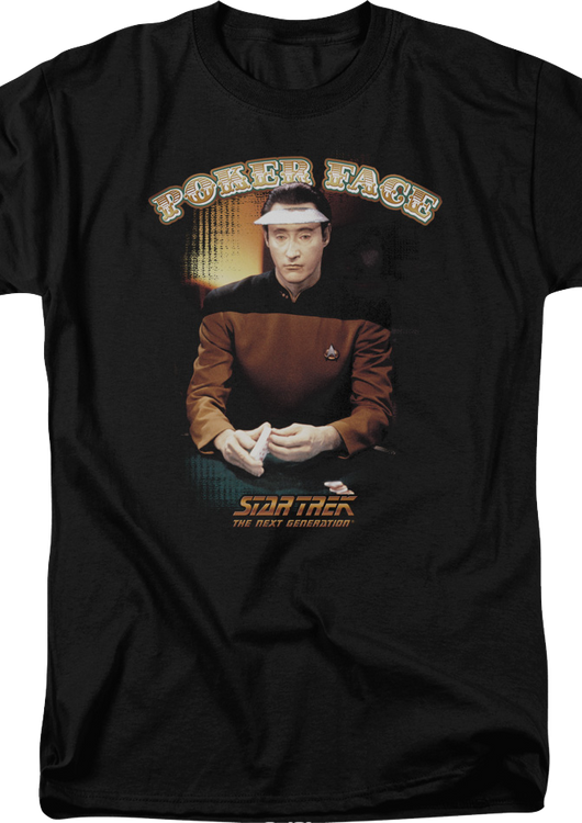 Data's Poker Face Star Trek The Next Generation T-Shirt - main product image