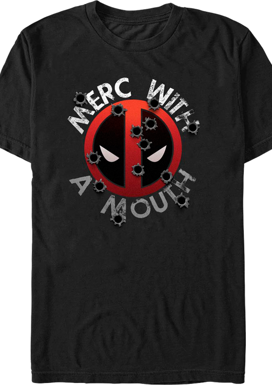 Deadpool Bullet Holes Marvel Comics T-Shirt - main product image