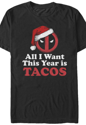 Deadpool Christmas Tacos T-Shirt