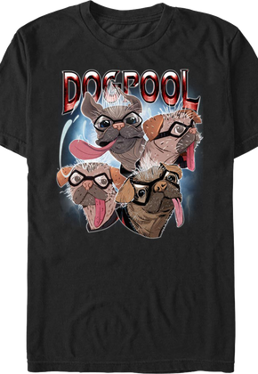 Dogpool Collage Deadpool & Wolverine Marvel Comics T-Shirt