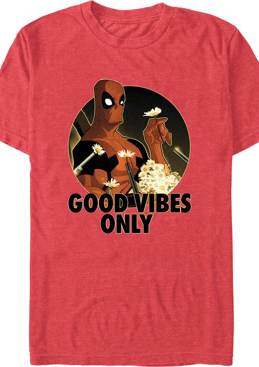 Deadpool Good Vibes Only Marvel Comics T-Shirt - main product image