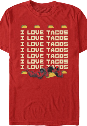Deadpool I Love Tacos Marvel Comics T-Shirt