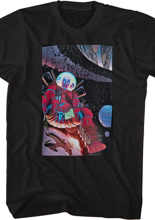 Deadpool In Space Marvel Comics T-Shirt - main product image