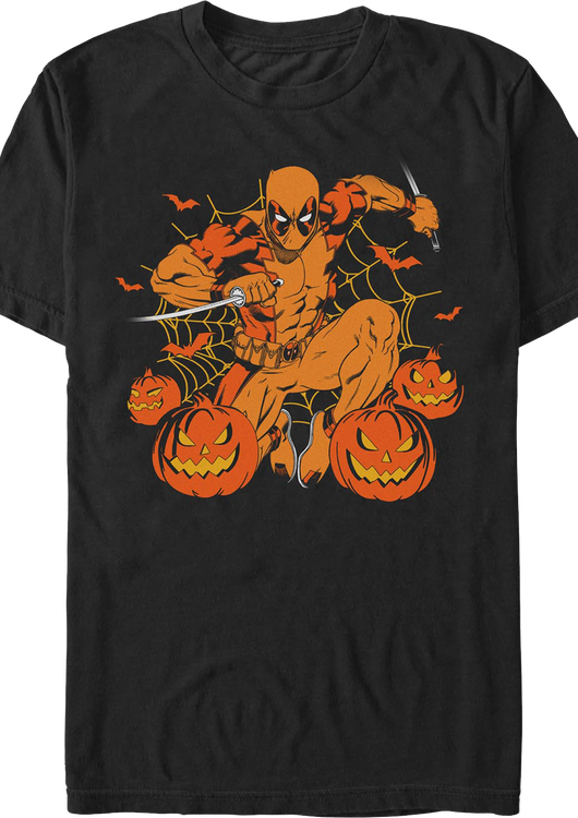 Deadpool Jack-o'-Lanterns Marvel Comics T-Shirt - main product image