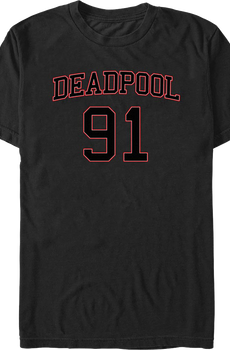 Deadpool Jersey Number Marvel Comics T-Shirt