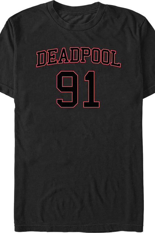 Deadpool Jersey Number Marvel Comics T-Shirtmain product image